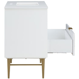 Meridian Modernist White Bathroom Vanity