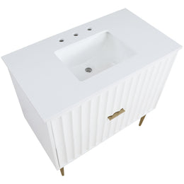 Meridian Modernist White Bathroom Vanity