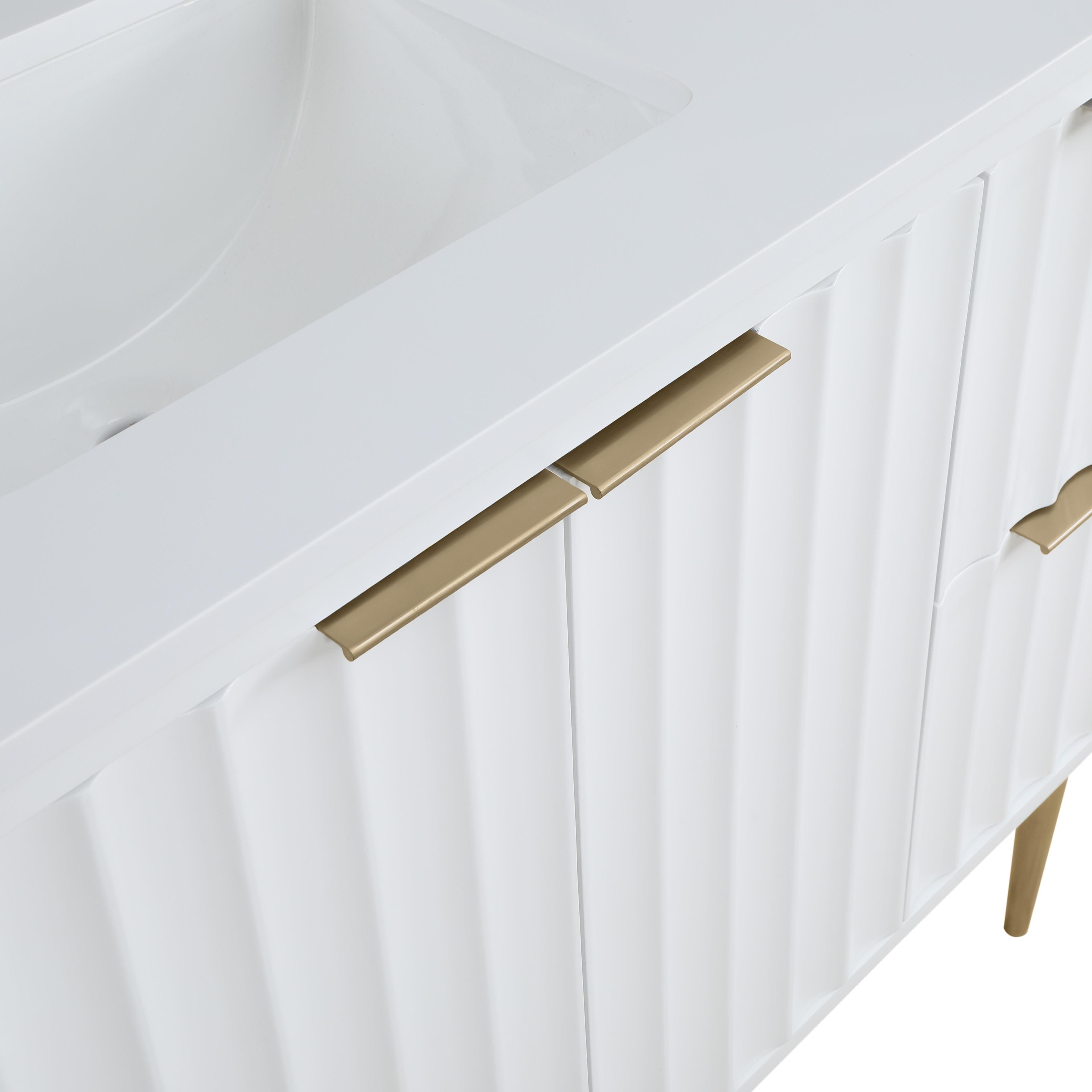 Meridian Modernist White Bathroom Vanity