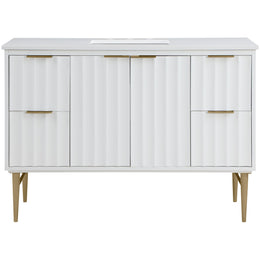 Meridian Modernist White Bathroom Vanity
