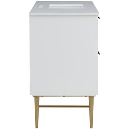 Meridian Modernist White Bathroom Vanity