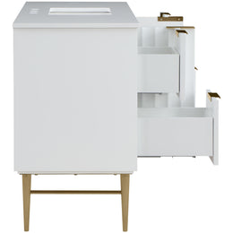 Meridian Modernist White Bathroom Vanity