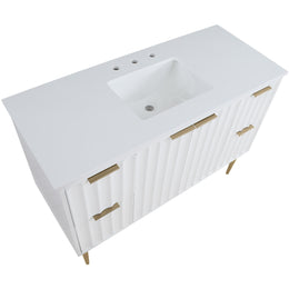 Meridian Modernist White Bathroom Vanity