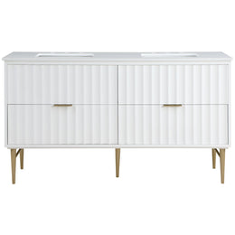 Meridian Modernist White Bathroom Vanity