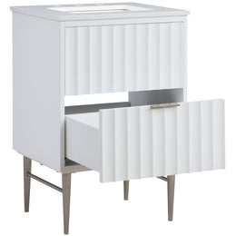 Meridian Modernist White Bathroom Vanity