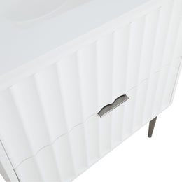 Meridian Modernist White Bathroom Vanity