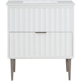 Meridian Modernist White Bathroom Vanity