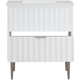 Meridian Modernist White Bathroom Vanity