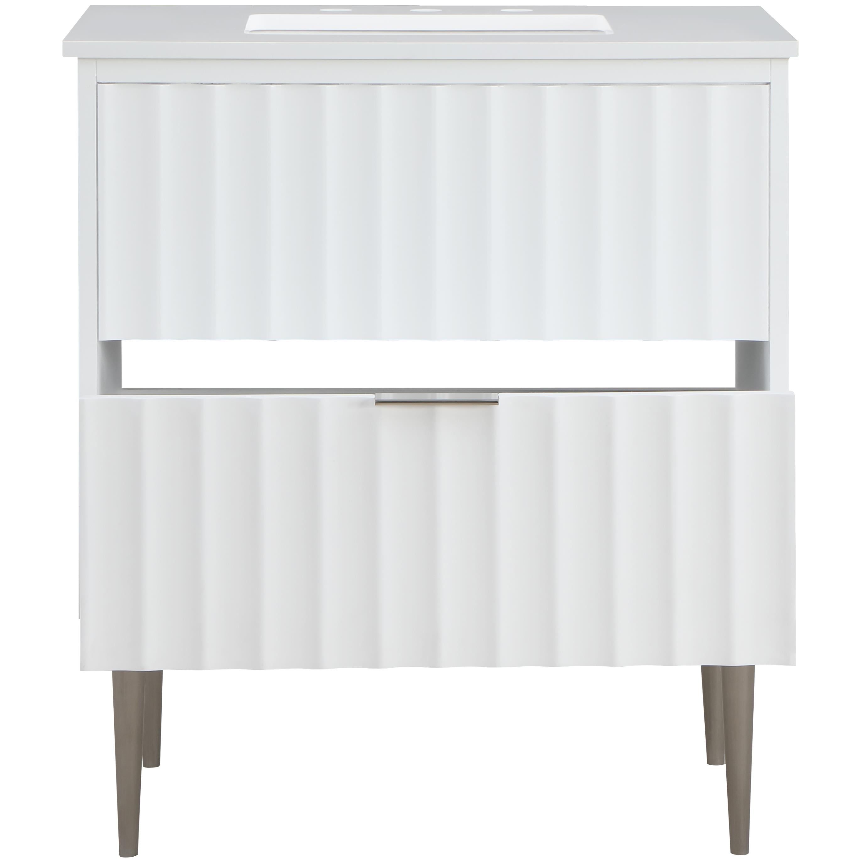 Meridian Modernist White Bathroom Vanity