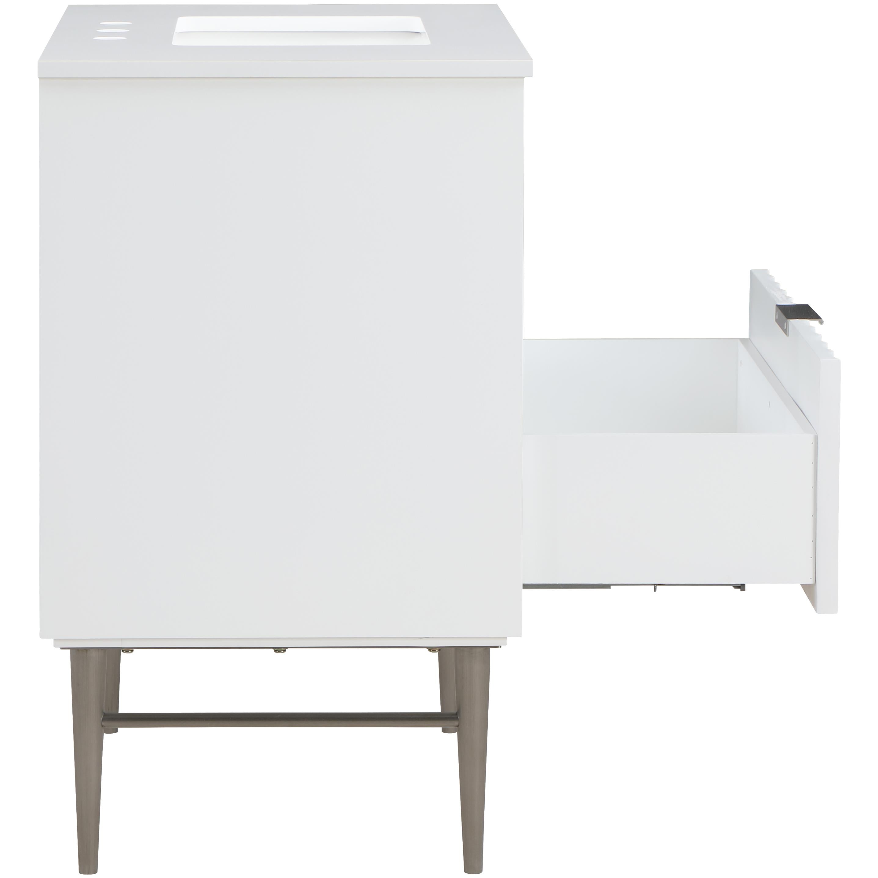 Meridian Modernist White Bathroom Vanity