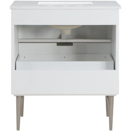 Meridian Modernist White Bathroom Vanity