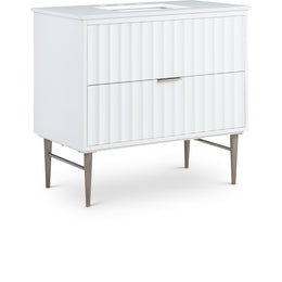 Meridian Modernist White Bathroom Vanity