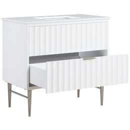 Meridian Modernist White Bathroom Vanity