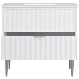 Meridian Modernist White Bathroom Vanity
