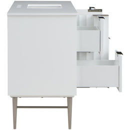 Meridian Modernist White Bathroom Vanity