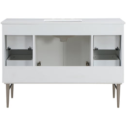 Meridian Modernist White Bathroom Vanity
