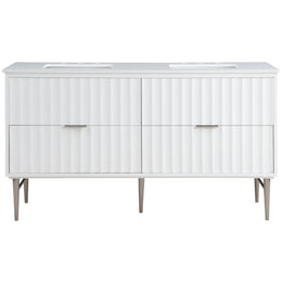 Meridian Modernist White Bathroom Vanity