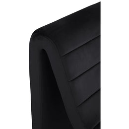 Meridian Ivy Black Velvet Accent Chair