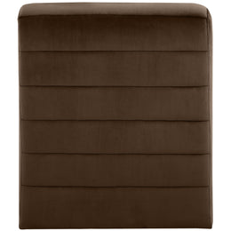 Meridian Ivy Brown Velvet Accent Chair