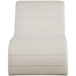 Meridian Ivy Cream Velvet Accent Chair
