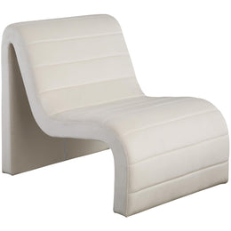 Meridian Ivy Cream Velvet Accent Chair
