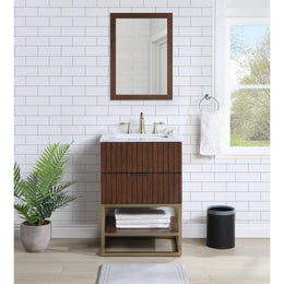 Meridian Monad Walnut Bathroom Vanity