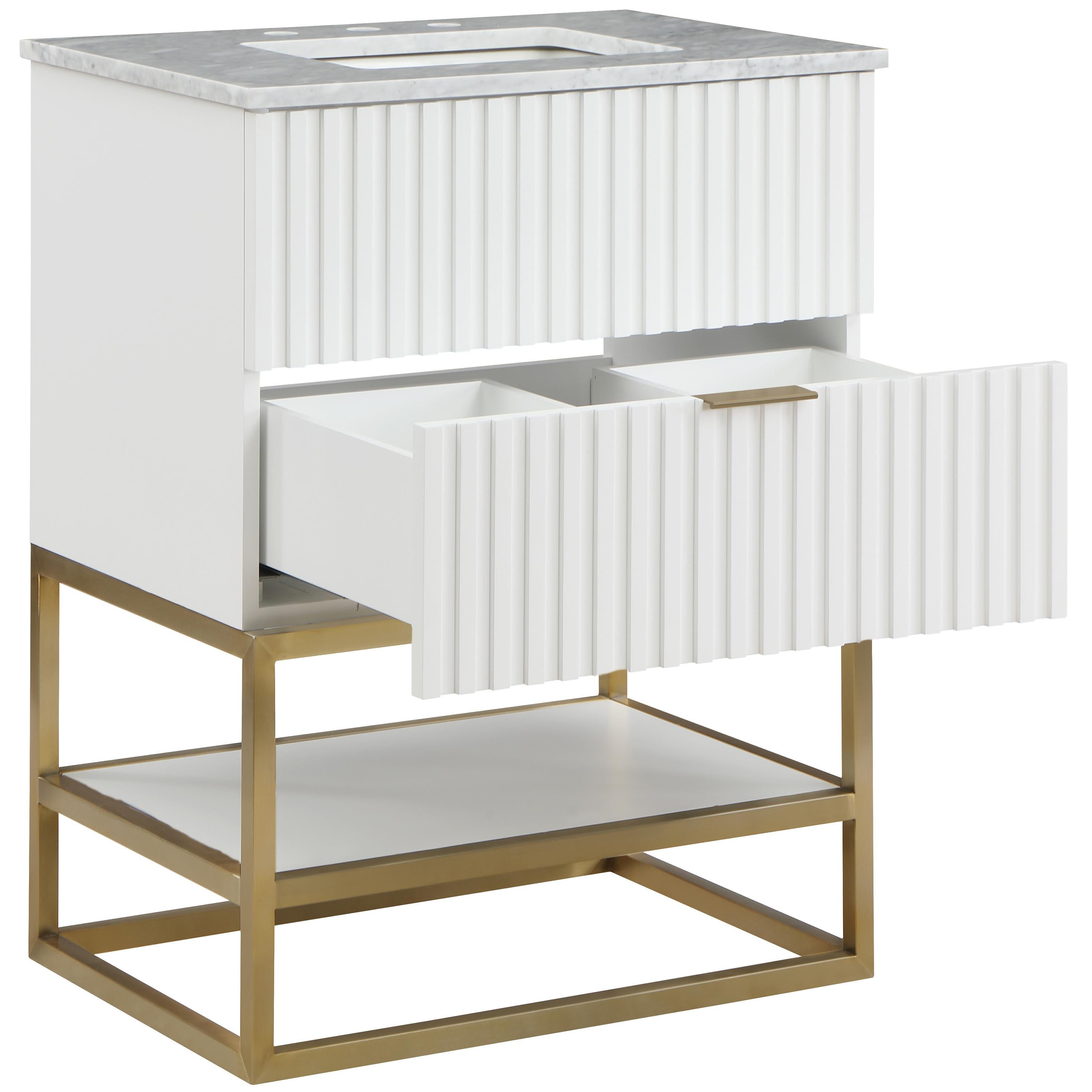 Meridian Monad White Bathroom Vanity
