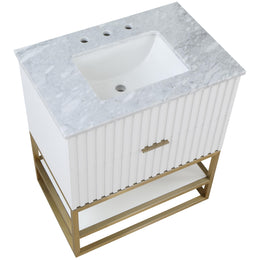 Meridian Monad White Bathroom Vanity