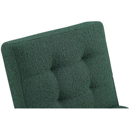 Meridian Zeal Green Boucle Fabric Accent Chair