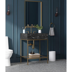 Meridian Marmo Black Engineered Marble Bathroom Vanity