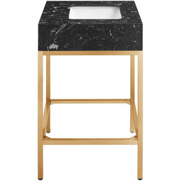Meridian Marmo Black Engineered Marble Bathroom Vanity