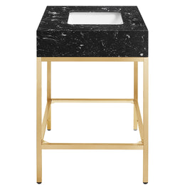 Meridian Marmo Black Engineered Marble Bathroom Vanity