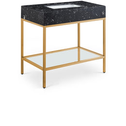 Meridian Marmo Black Engineered Marble Bathroom Vanity