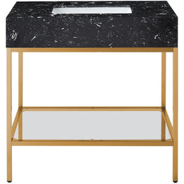 Meridian Marmo Black Engineered Marble Bathroom Vanity