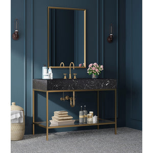 Meridian Marmo Black Engineered Marble Bathroom Vanity