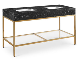 Meridian Marmo Black Engineered Marble Bathroom Vanity