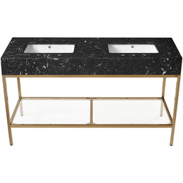 Meridian Marmo Black Engineered Marble Bathroom Vanity