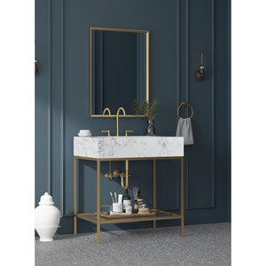 Meridian Marmo White Engineered Marble Bathroom Vanity