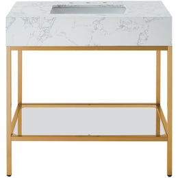 Meridian Marmo White Engineered Marble Bathroom Vanity