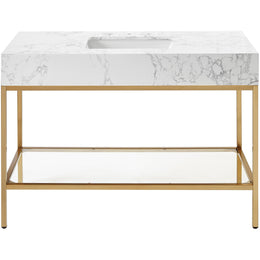 Meridian Marmo White Engineered Marble Bathroom Vanity
