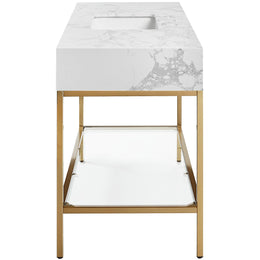 Meridian Marmo White Engineered Marble Bathroom Vanity