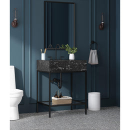 Meridian Marmo Black Engineered Marble Bathroom Vanity