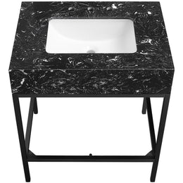 Meridian Marmo Black Engineered Marble Bathroom Vanity