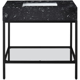 Meridian Marmo Black Engineered Marble Bathroom Vanity