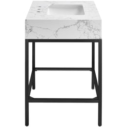 Meridian Marmo Black Engineered Marble Bathroom Vanity