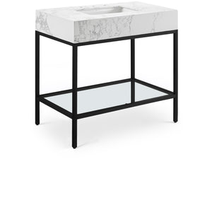 Meridian Marmo White Engineered Marble Bathroom Vanity