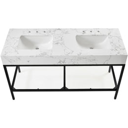Meridian Marmo White Engineered Marble Bathroom Vanity