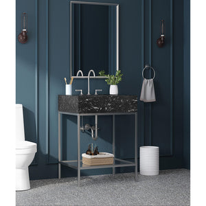 Meridian Marmo Black Engineered Marble Bathroom Vanity