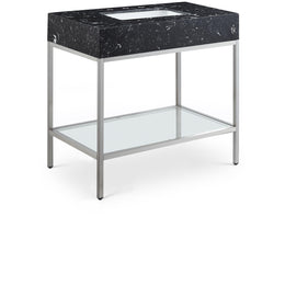 Meridian Marmo Black Engineered Marble Bathroom Vanity