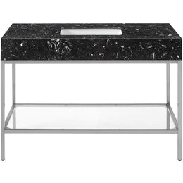 Meridian Marmo Black Engineered Marble Bathroom Vanity